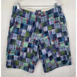 American Eagle Shorts Mens Size 32 Plaid Camo Patchwork Cargo Preppy Y2K Skater